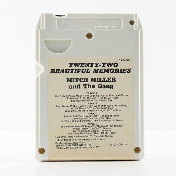 Mitch Miller and the Gang, 22 Beautiful Memories (8-Track Tape REFURBISHED 1978) - Picture 2 of 6